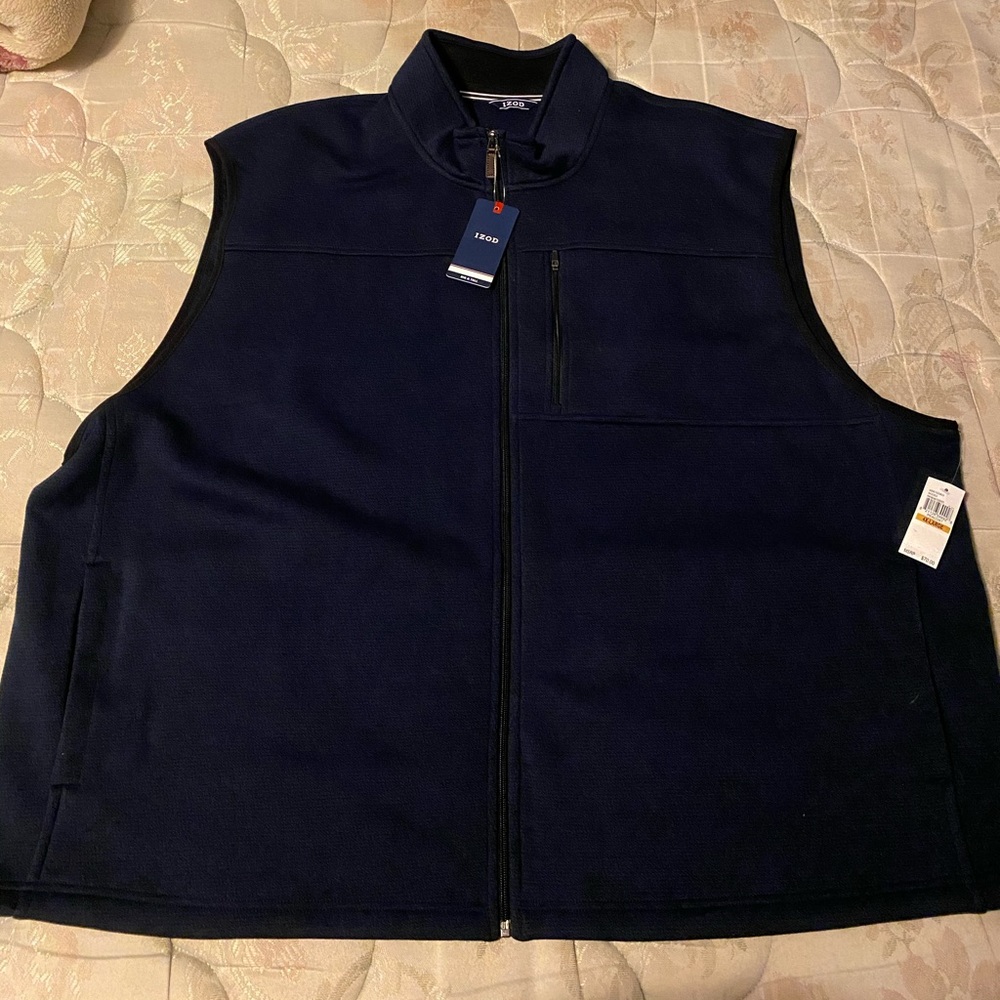 New!!!! Izod big and tall sweater vest with zipper